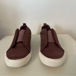 Steve Madden Gills Slip-On Sneakers โ Ballerina Core, Burgundy Satin size 8